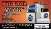 SERVICIO TECNICO DE LAVARROPAS, AIRE ACONDICIONADO, MICROONDAS, HELADERAS, TV LED LCD SMART